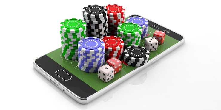 Pengguna menggunakan ponsel untuk bertaruh pada pertandingan sepak bola via skslot